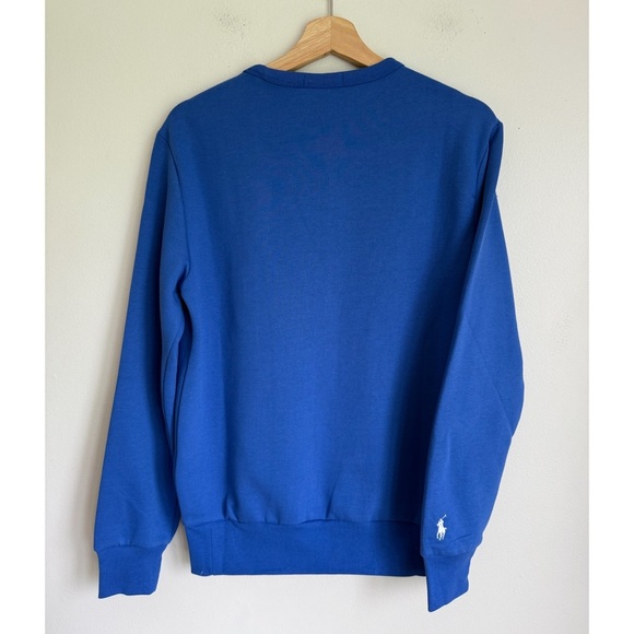 NWT • Ralph Lauren • Logo Sweatshirt Embroidered Logo on Sleeve on Cuff in Blue - Picture 4 of 6
